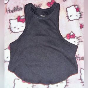 wild fable black cropped tank top